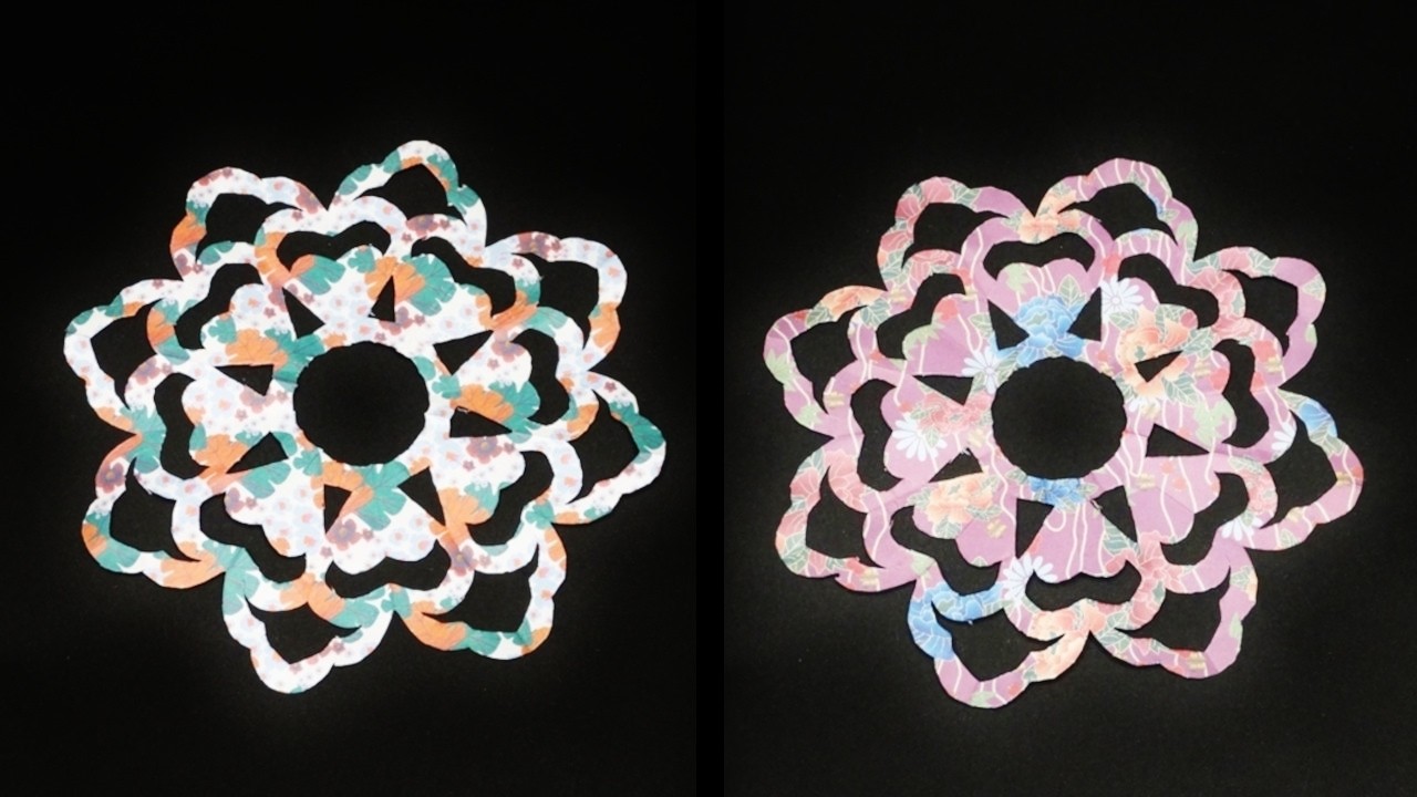 DIY | How to Make a Paper Flower Mandala | Easy Cutting Papercraft (1774)