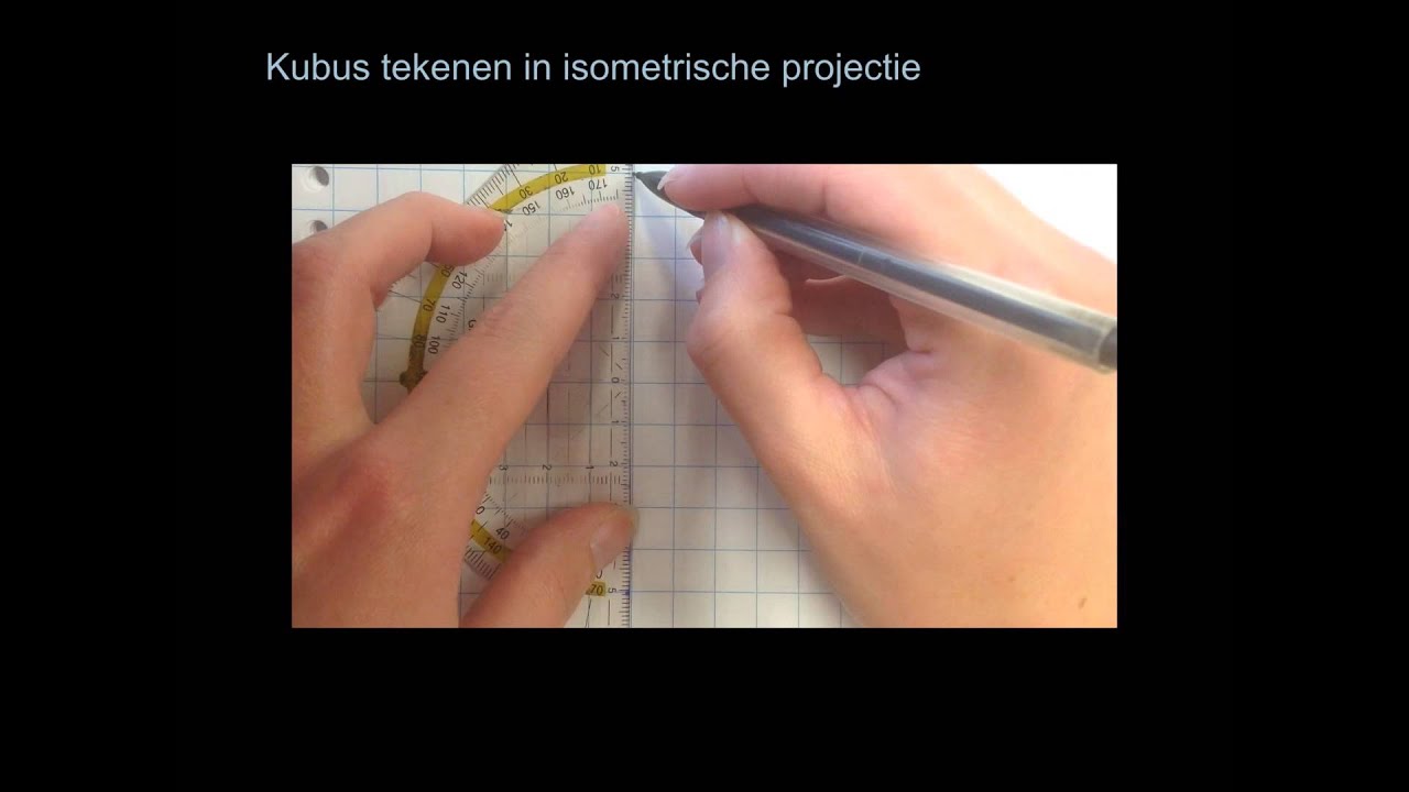 Kubus tekenen in isometrische projectie