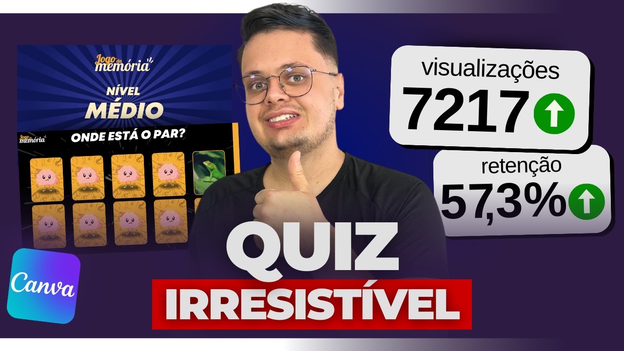 Seu Novo Vídeo Viral QUIZ de Memória no Canva - Tutorial Fácil