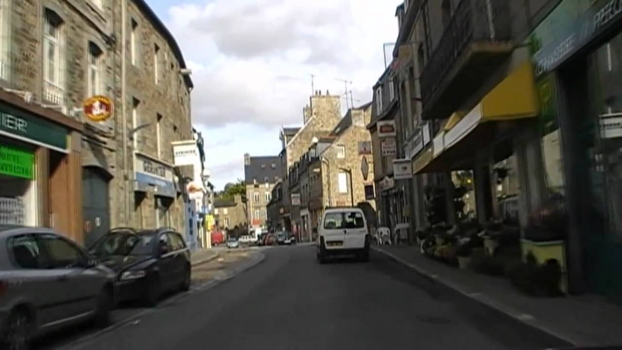 Driving Along Rue des Salles, Rue des Ponts Saint-Michel & Rue Renan, Guingamp, Brittany