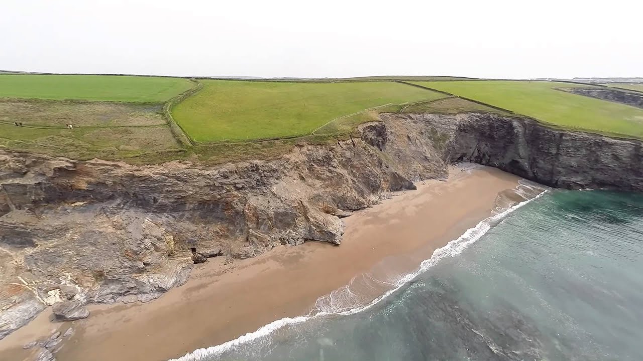 DJI Phantom 2 1600m(1mile) flight Porthleven Coastline Cornwall Zenmuse H3 3D