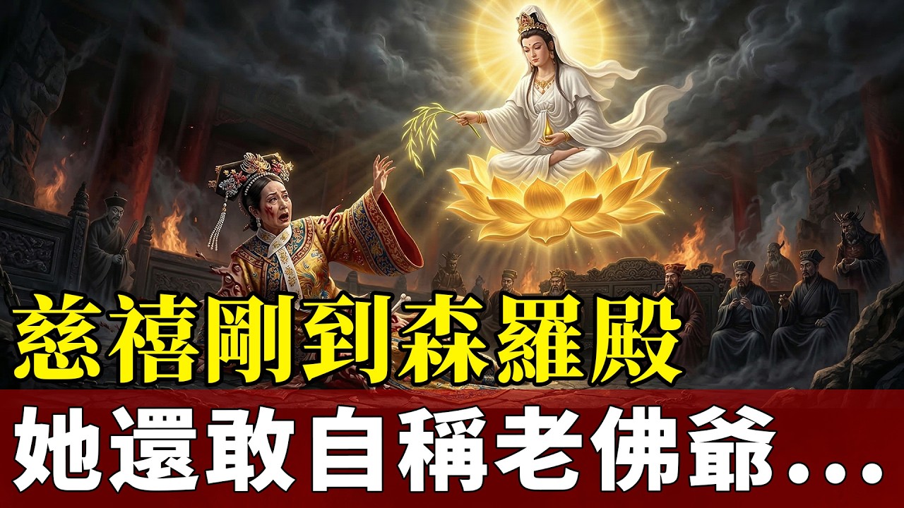 慈禧死後為何還敢在森羅殿自稱「老佛爺」？直到真觀音親自降臨，當眾揭開她那件佛衣，十殿閻羅才知道她的罪有多重！