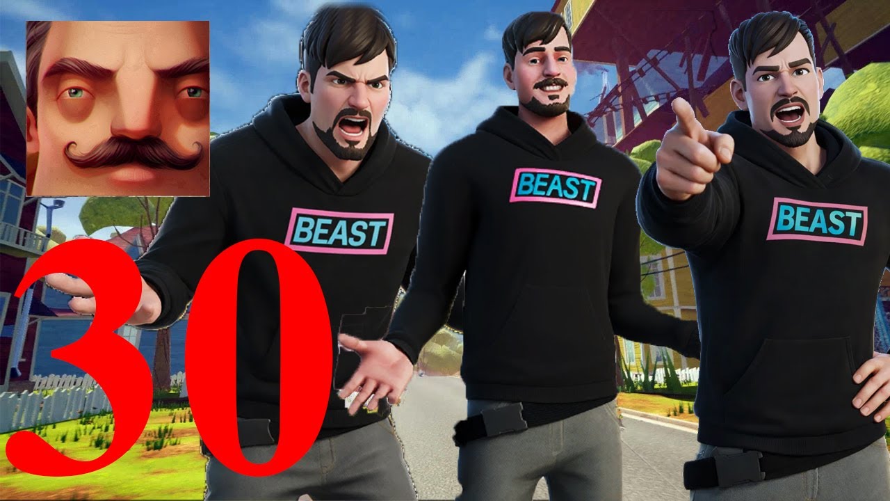 I Made 30 MrBeast in Hello Neighbor Act 1