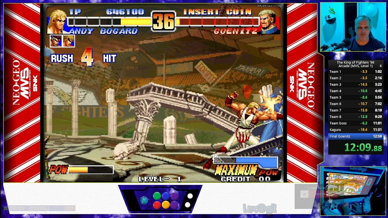[World Record] Speedrun - The King of Fighters 96 in 12:11:47  MVS Level 1