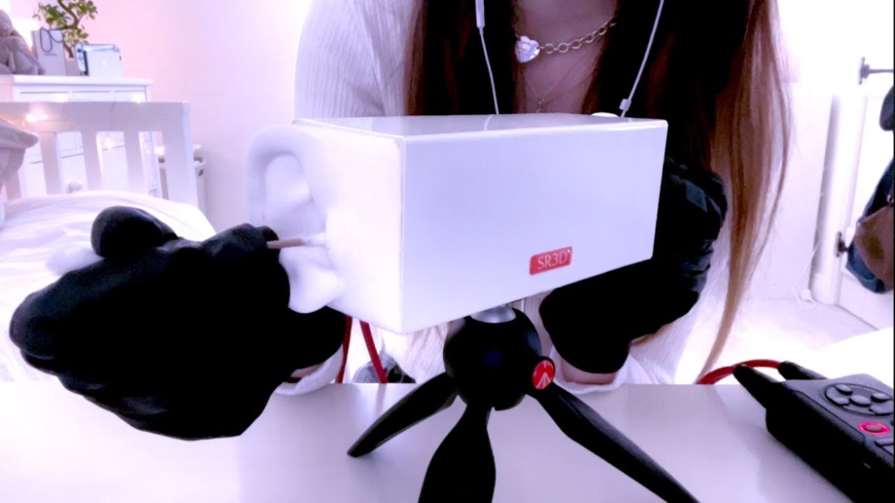ASMR ☾⋆:*･ﾟear cleaning sounds 😍 brain melting * ✧･ﾟSR3D {no talking in desc.}