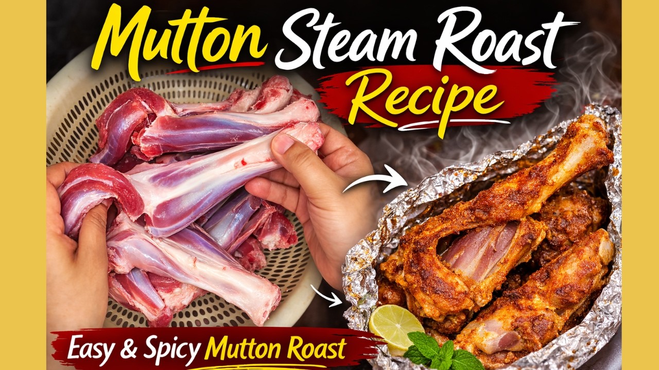 Mutton Steam Roast Kaise Banaye | Easy & Spicy Mutton Roast Recipe