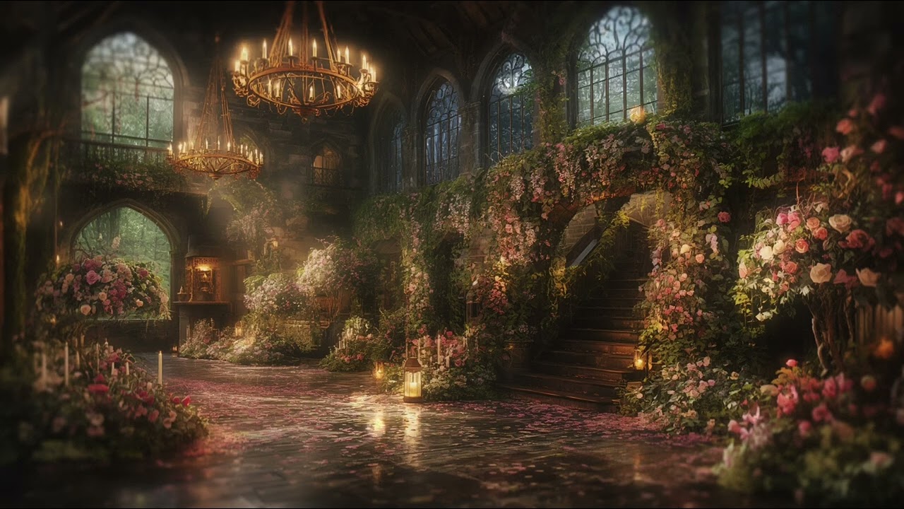Enchanted Gothic Spring Ballroom | Soft and Peaceful Piano for Relaxing, Reading, Studying