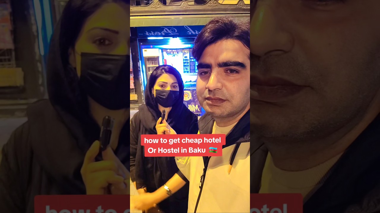 How to get a cheap hotel or hostel in Azerbaijan Baku #shortvideo #bakulife #ytshorts