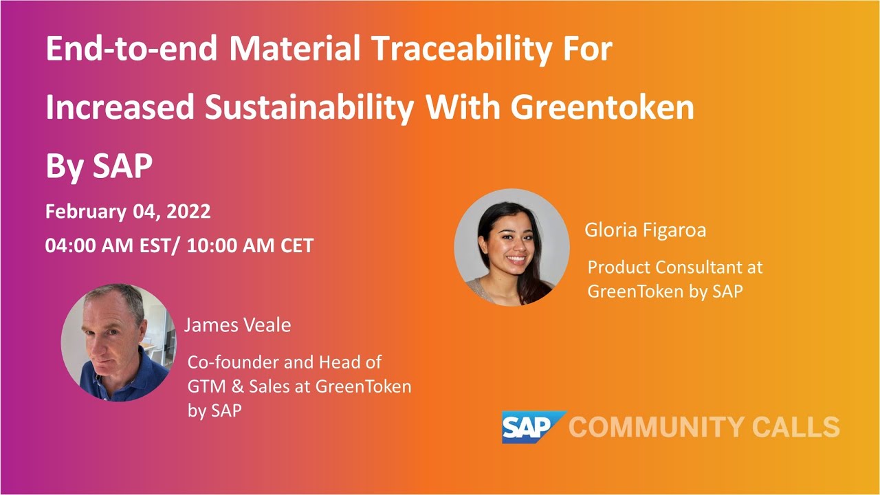 Сквозная прослеживаемость материалов для повышения устойчивости с Greentoken от SAP