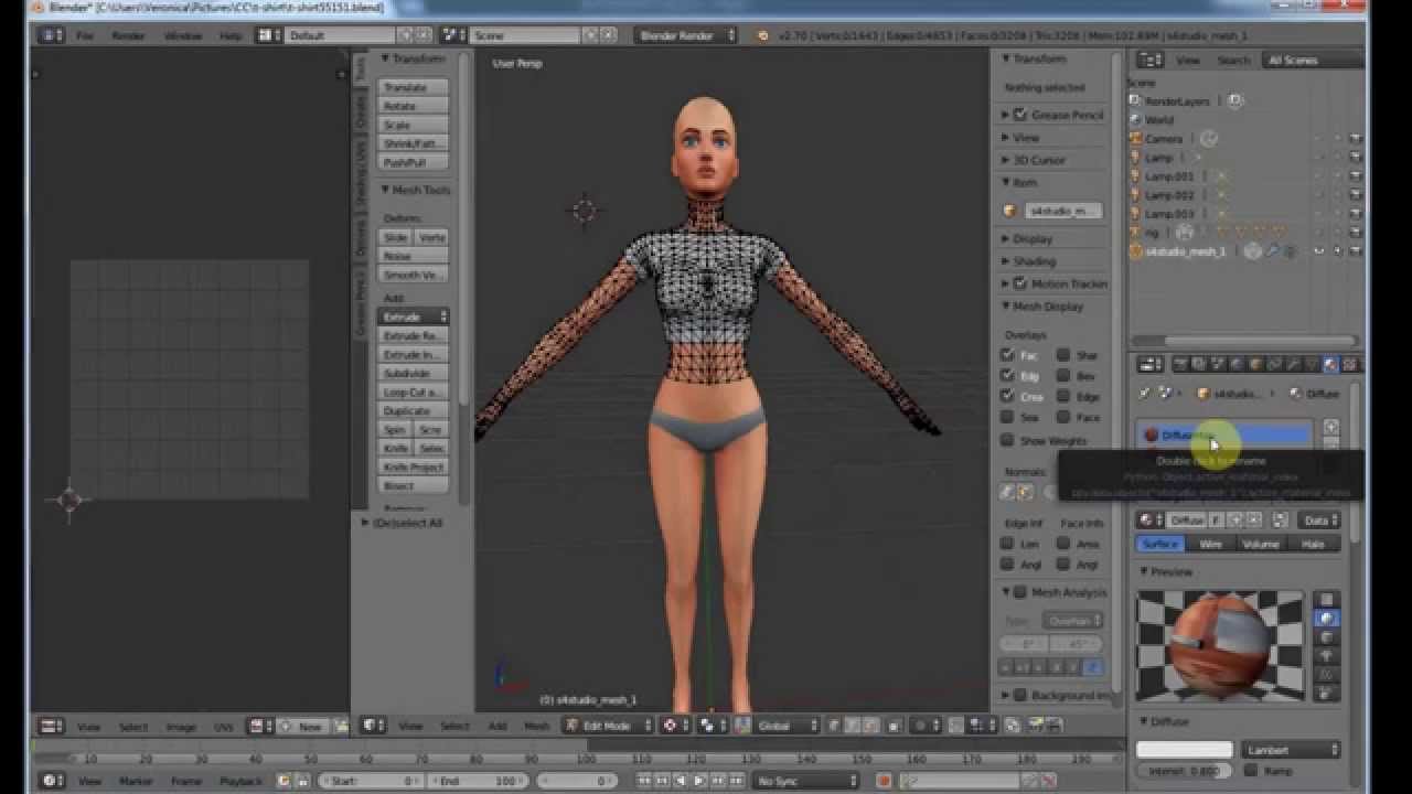 Basic Tutorial: Creating a modified EA(The Sims4) mesh with  Blender