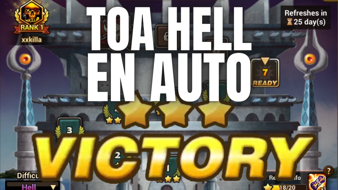 Comment build sa team Auto TOA Hell? Summoners War