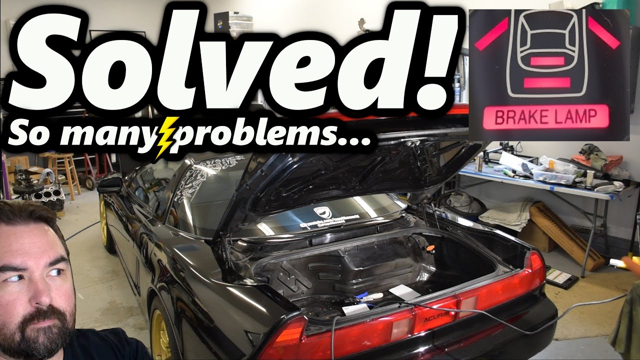 NSX SNEAKY Electrical Problem!  Brake Lamp Warning Light Fix! & more