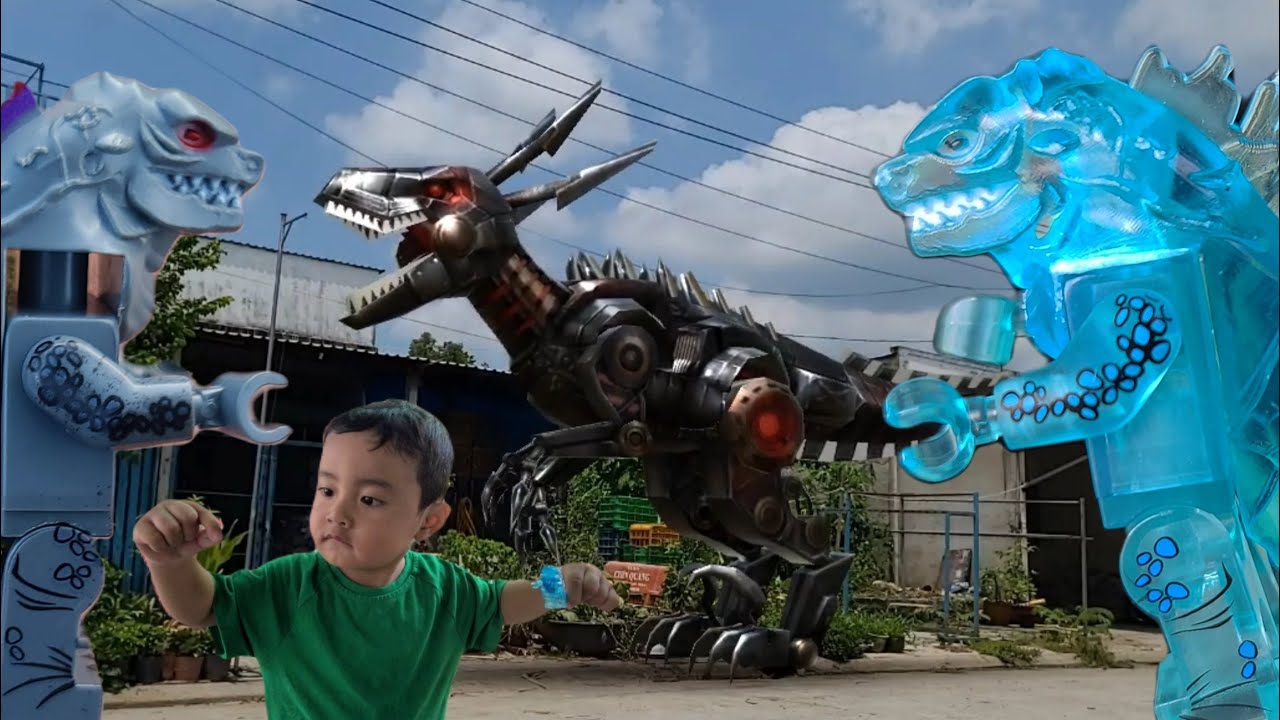 Lego shin godzilla và trận đại chiến robot khủng long bạo chúa với godzilla mô hình