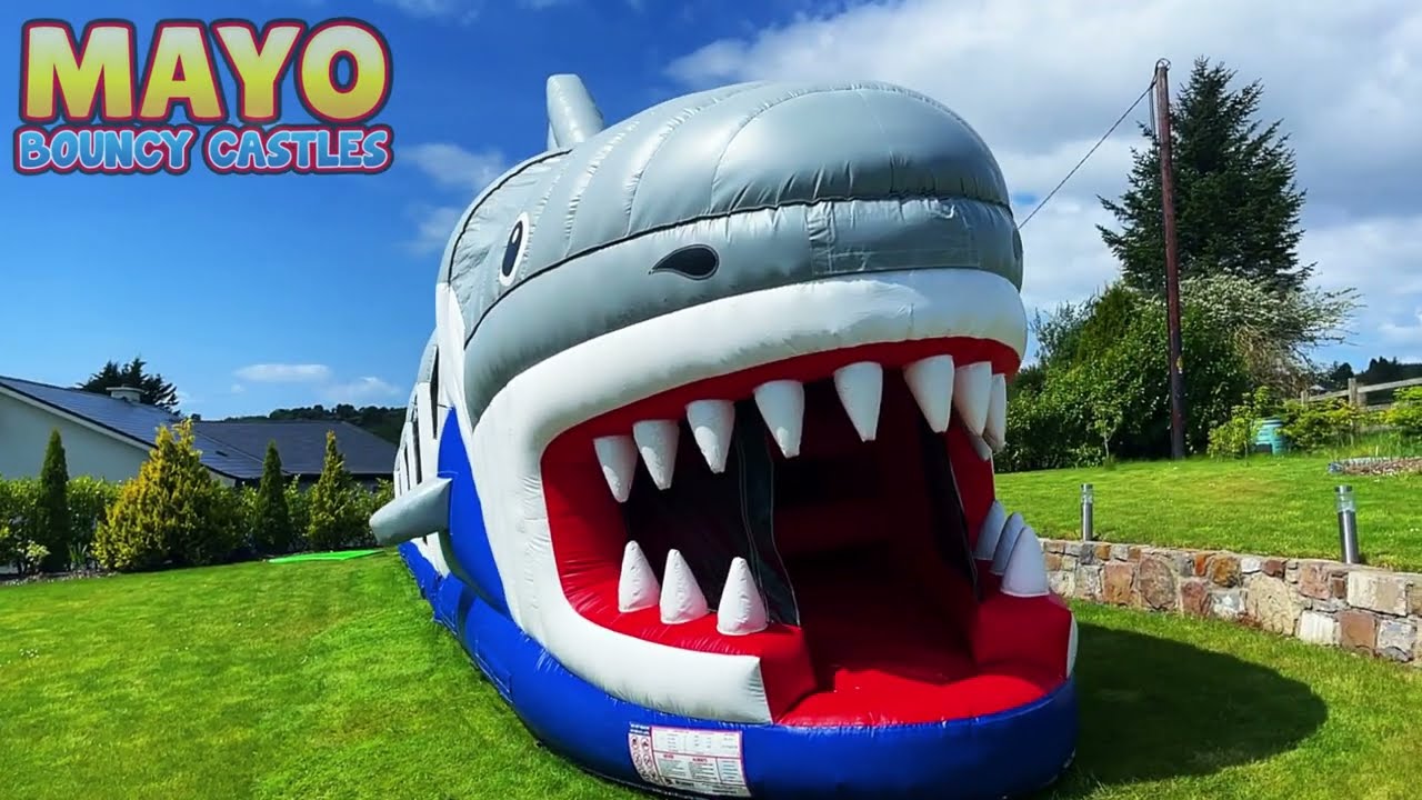 50ft Shark Obstacle Course - Mayo Bouncy Castles - Bouncy Castle Hire Mayo