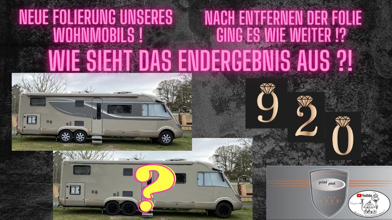 #Neufolierung unseres #Wohnmobils, entfolieren, planen, folieren, unseren Geschmack voll getroffen