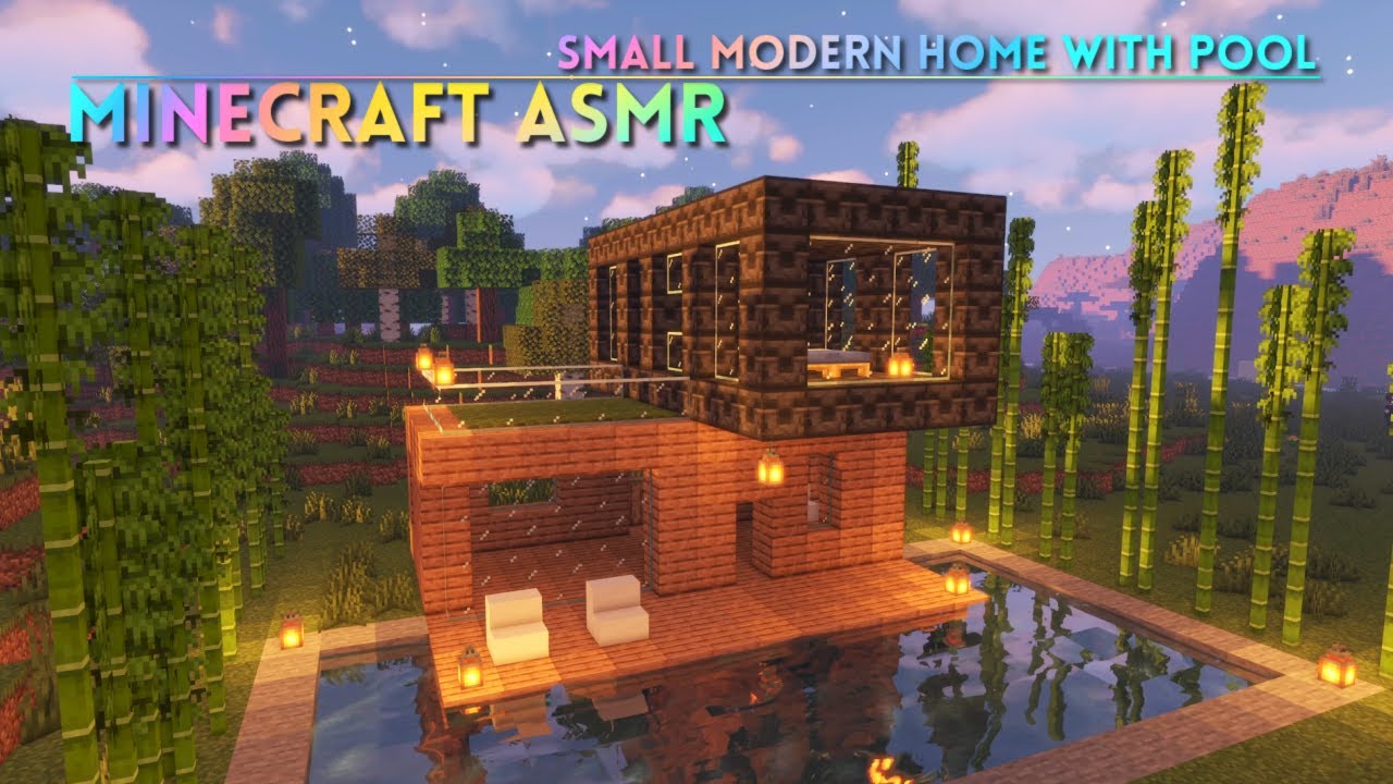 Minecraft ASMR 🏠 Building a Small, Modern Home 🏠 Ear to Ear Whispering