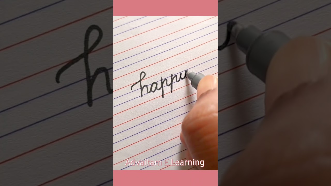 🔥  Happy Navratri in cursive writing #shorts #cursivewriting #ytshorts whatsapp  status video #shout