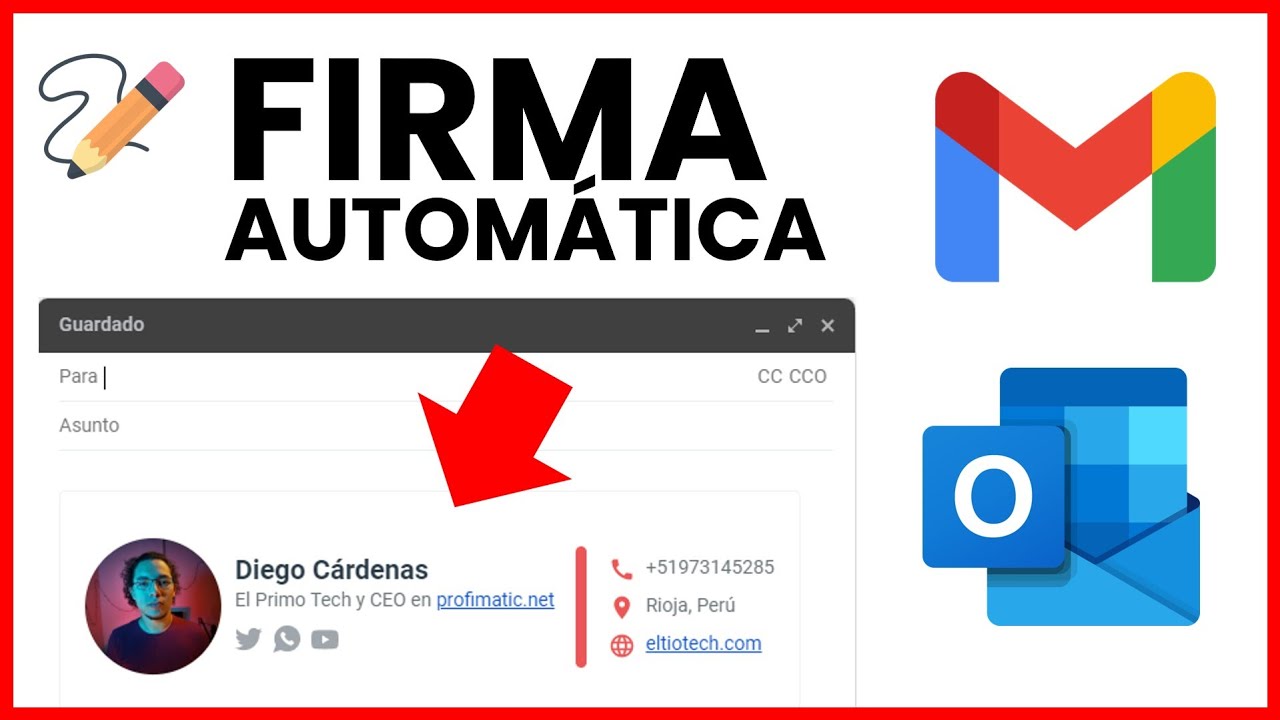 Crea una FIRMA profesional para Gmail y Outlook en 5 minutos