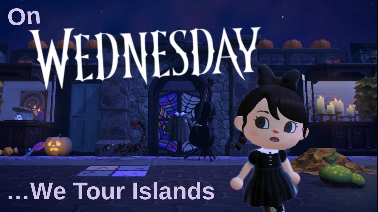 Halloween Town ACNH Island Tour Inspired by Wednesday | Animal Crossing: New Horizon gameplay
