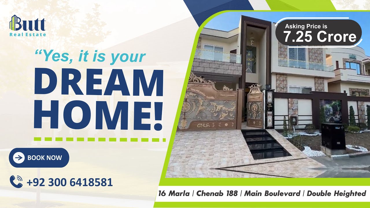 16 Marla house | Chenab Block DC Colony | Main boulevard | High Resale Value 