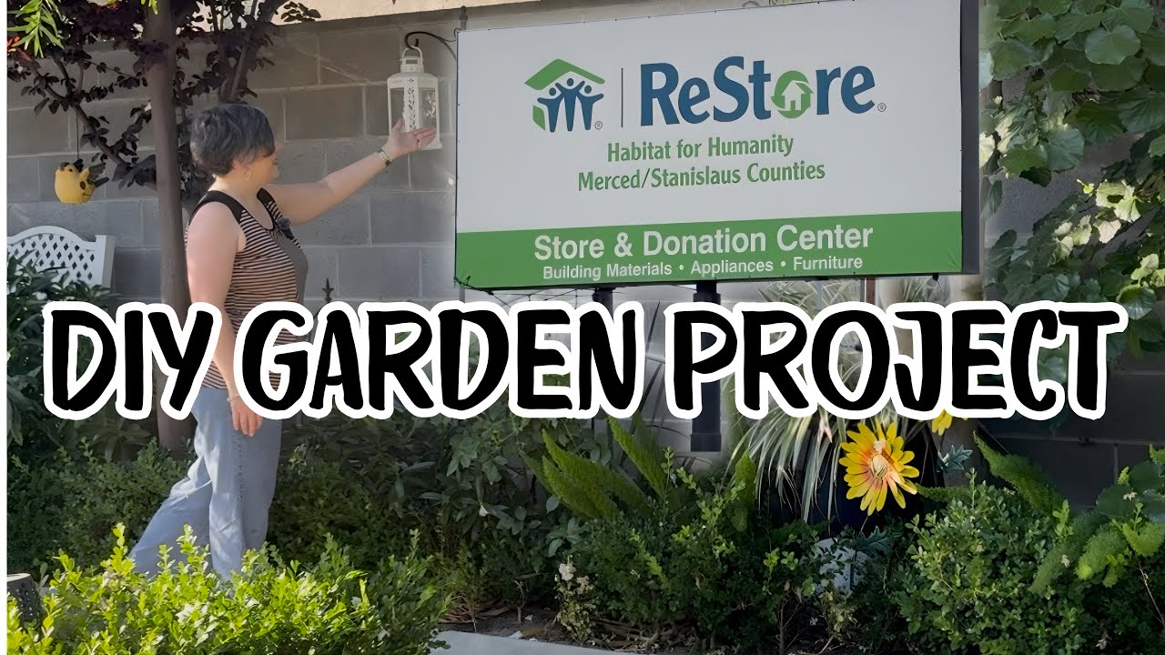 DIY Garden Project - Repurposed Cabinet Doors - Budget Friendly Garden Window