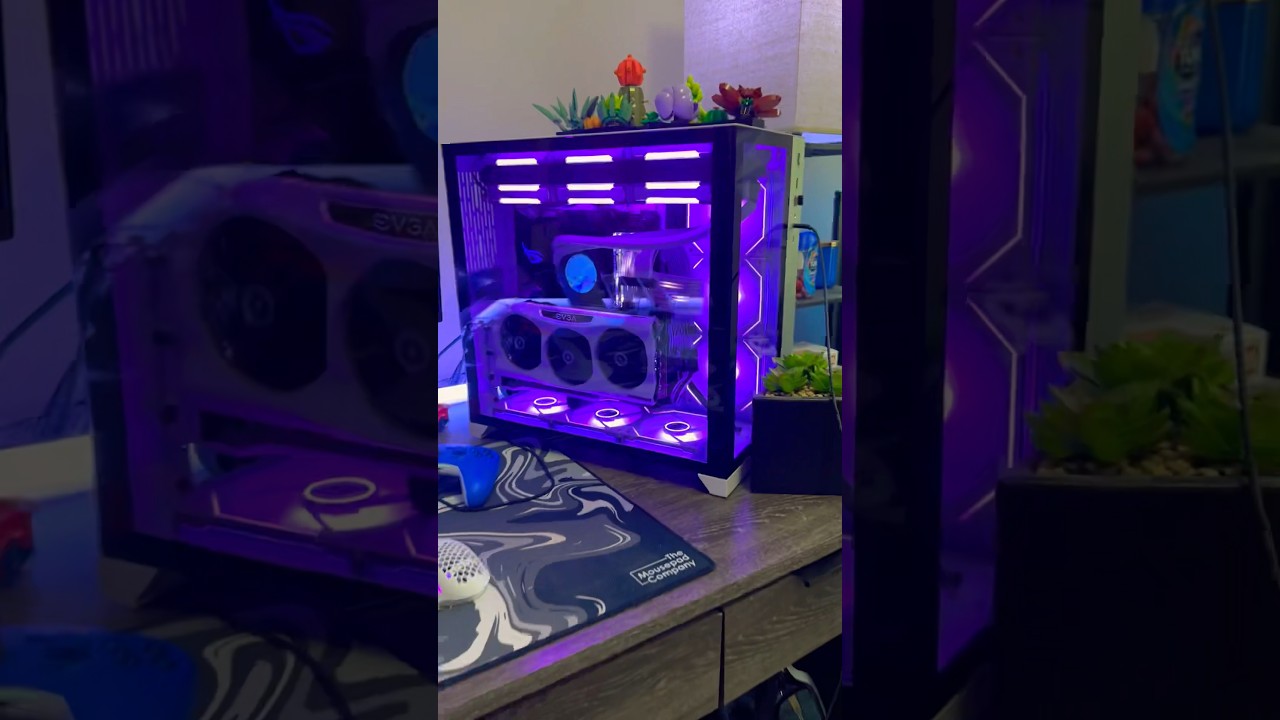 Mint color way next? Or rgb? #pc #desksetup #purple #mint #rgb #colors