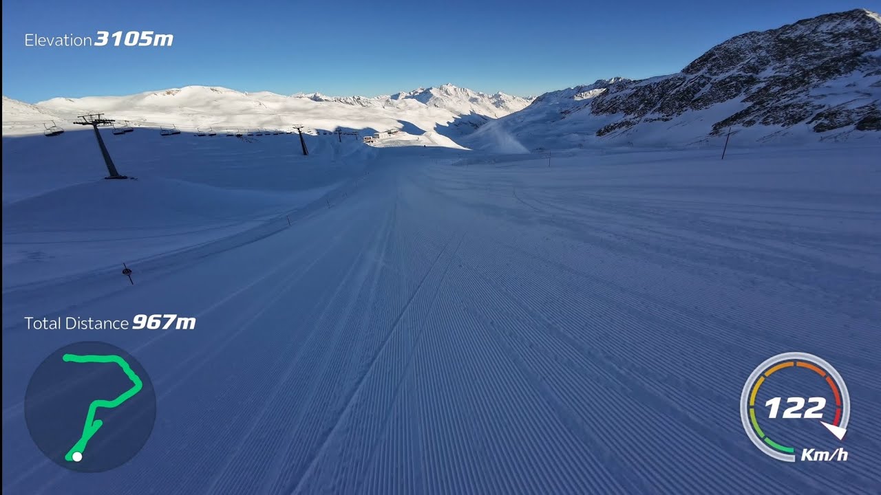 From the top of the Val Senales to the old two-seater ski lift that leads to the Bella Vista slopes