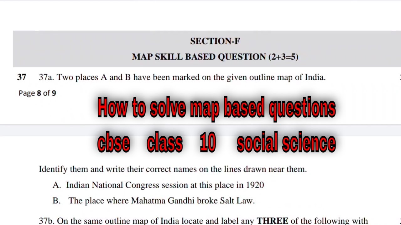 How to solve map based questions class 10 social science for full marks