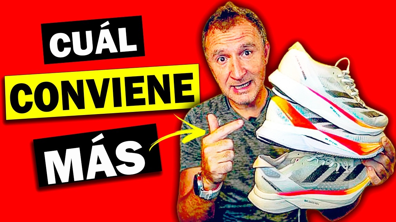 🤔 &iquest;CU&Aacute;L ES MEJOR? adidas Adizero BOSTON 12 vs ADIOS PRO 3 vs TAKUME Sen 10