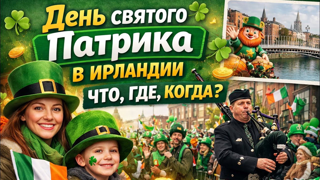 ДЕНЬ СВЯТОГО ПАТРИКА ☘️ В ИРЛАНДИИ 🇮🇪| ЧТО? ГДЕ? КОГДА?