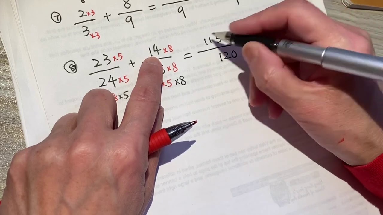 分数加法 adding fractions in Chinese asmr