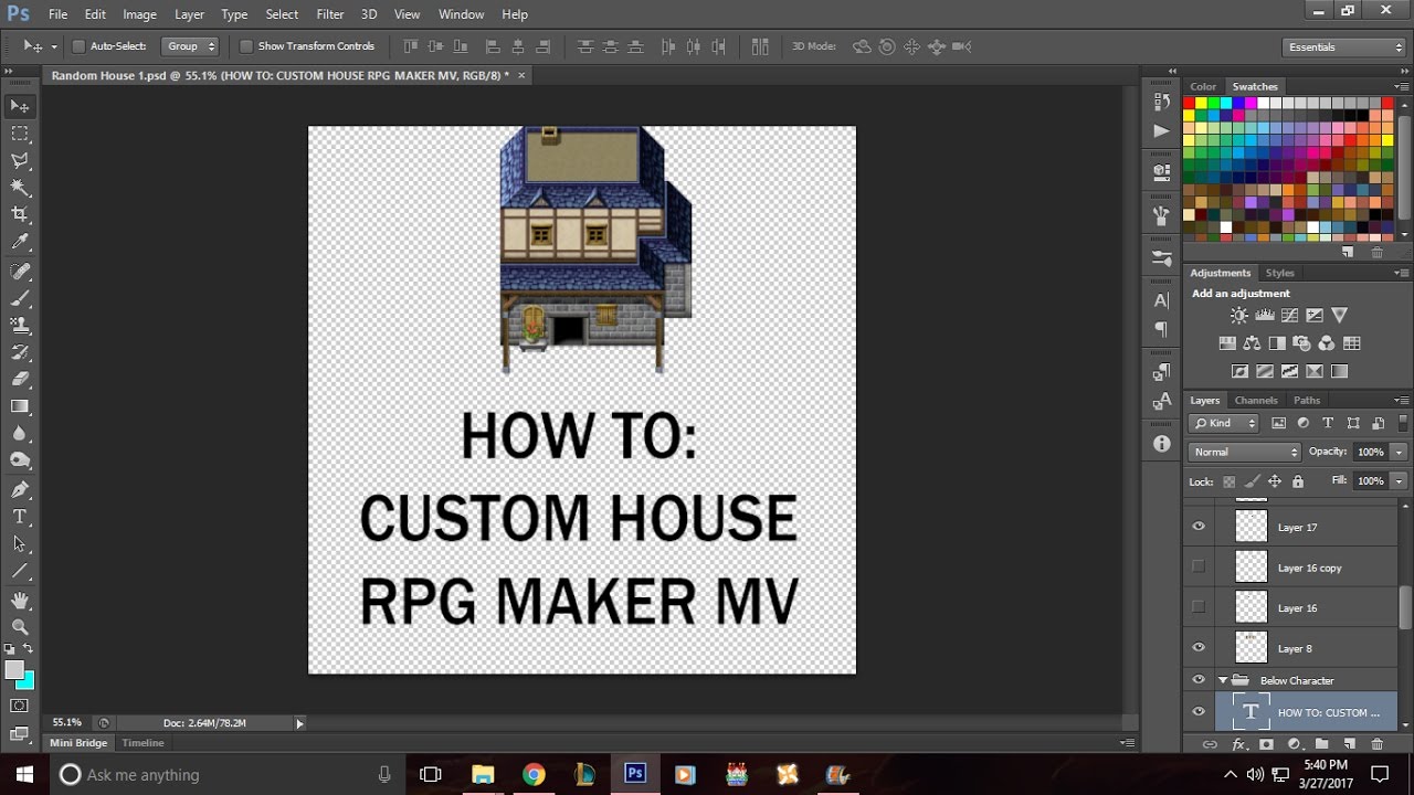 Editing RPG Maker MV Assets: House