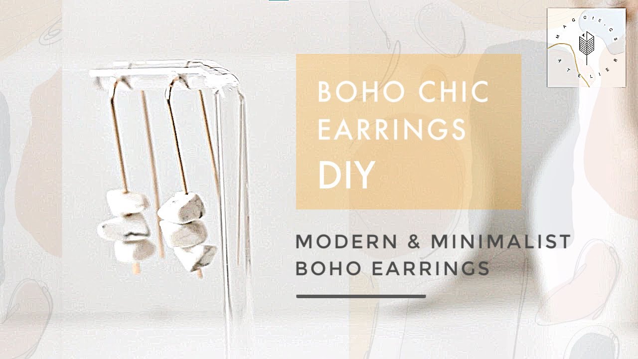 DIY Earrings Tutorial | Boho Chic Modern Minimal Marble Earrings for Beginners
