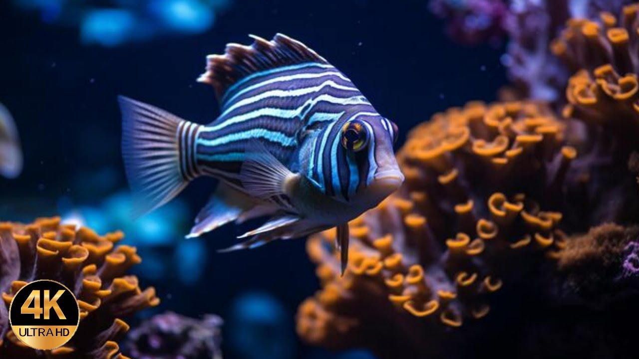 Relaxing Ocean Piano Music for Deep Sleep and Meditation with Underwater Nature Visuals 🐠