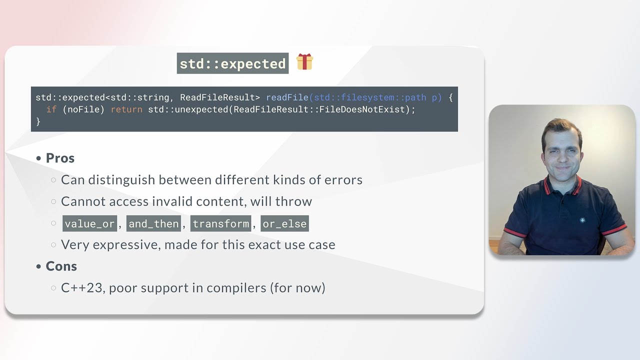 Error reporting in C++ - std::expected (13/13)