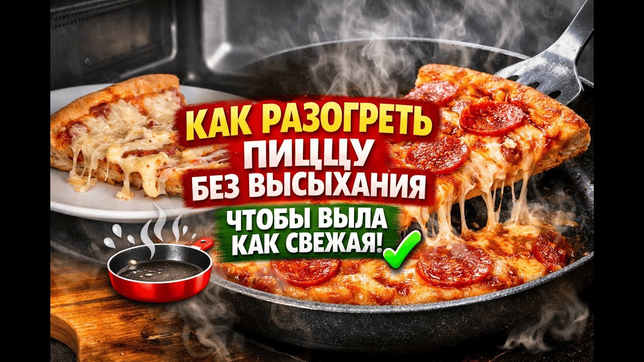 Как разогреть пиццу без высыхания — чтобы была как свежая.