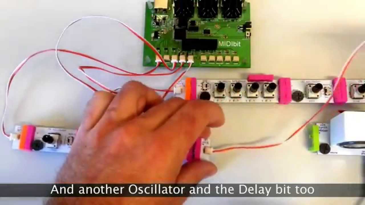 MIDIbit - A USB and DIN MIDI i/o interface for the littleBits synth kit