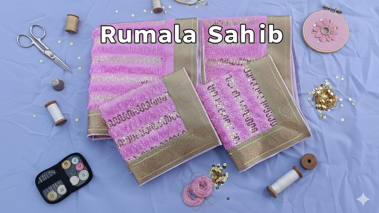 सवा मीटर का रुमाला साहिब सिलाई कैसे करें । Step by Step Hindi 