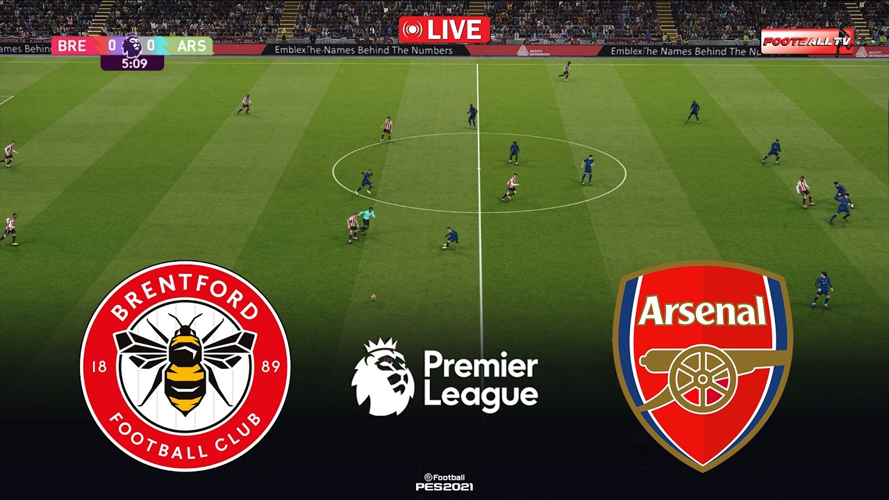 🔴LIVE : Brentford vs Arsenal - Premier League 2025/26 Match | Pes 21 Gameplay Simulation