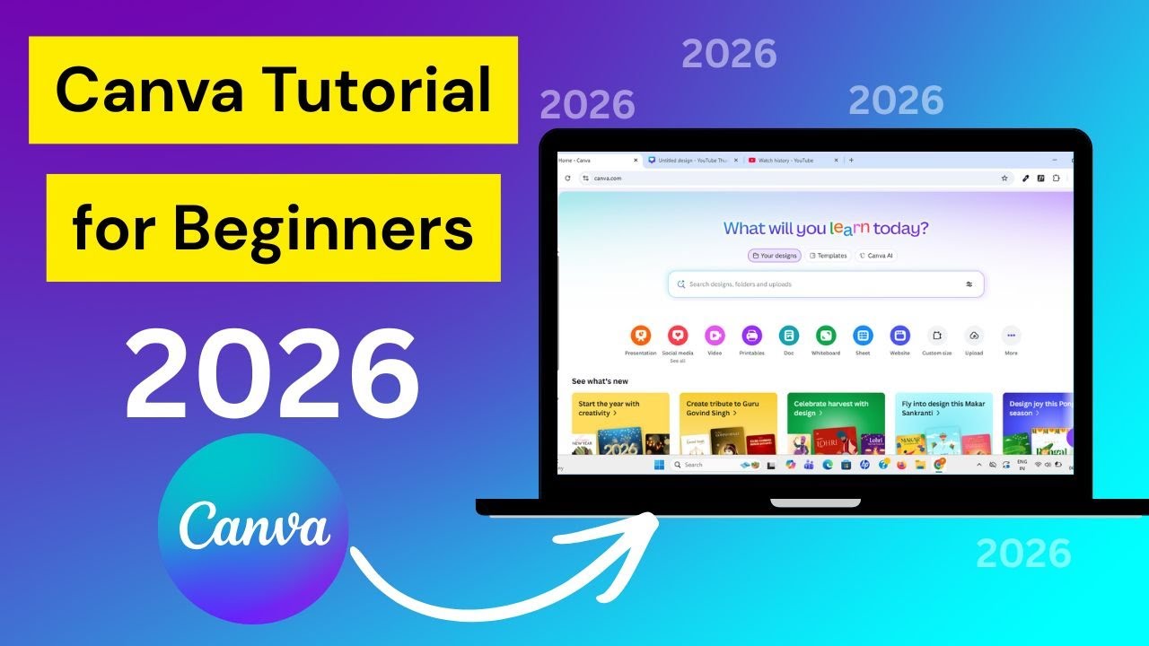 Canva Tutorial For Beginners 2026 || Full Tutorial Step by Step