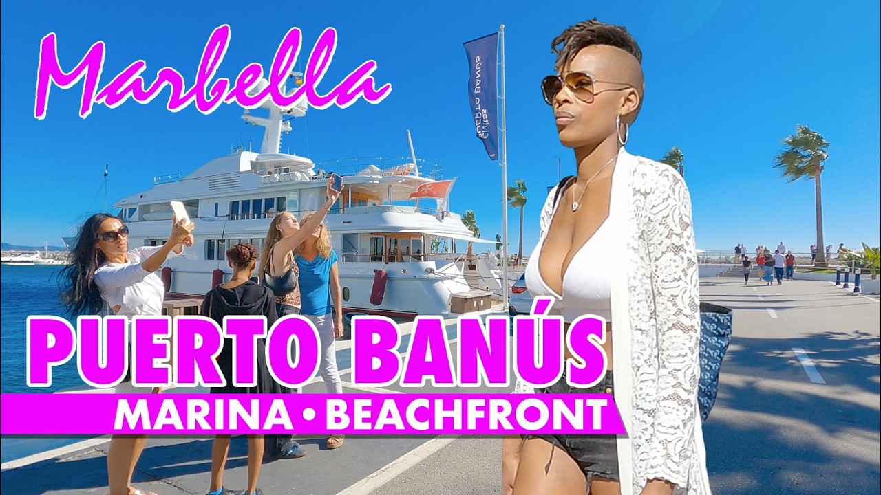 Puerto Banús marina walk | Marbella autumn 2024 | Costa del Sol Spain virtual tour