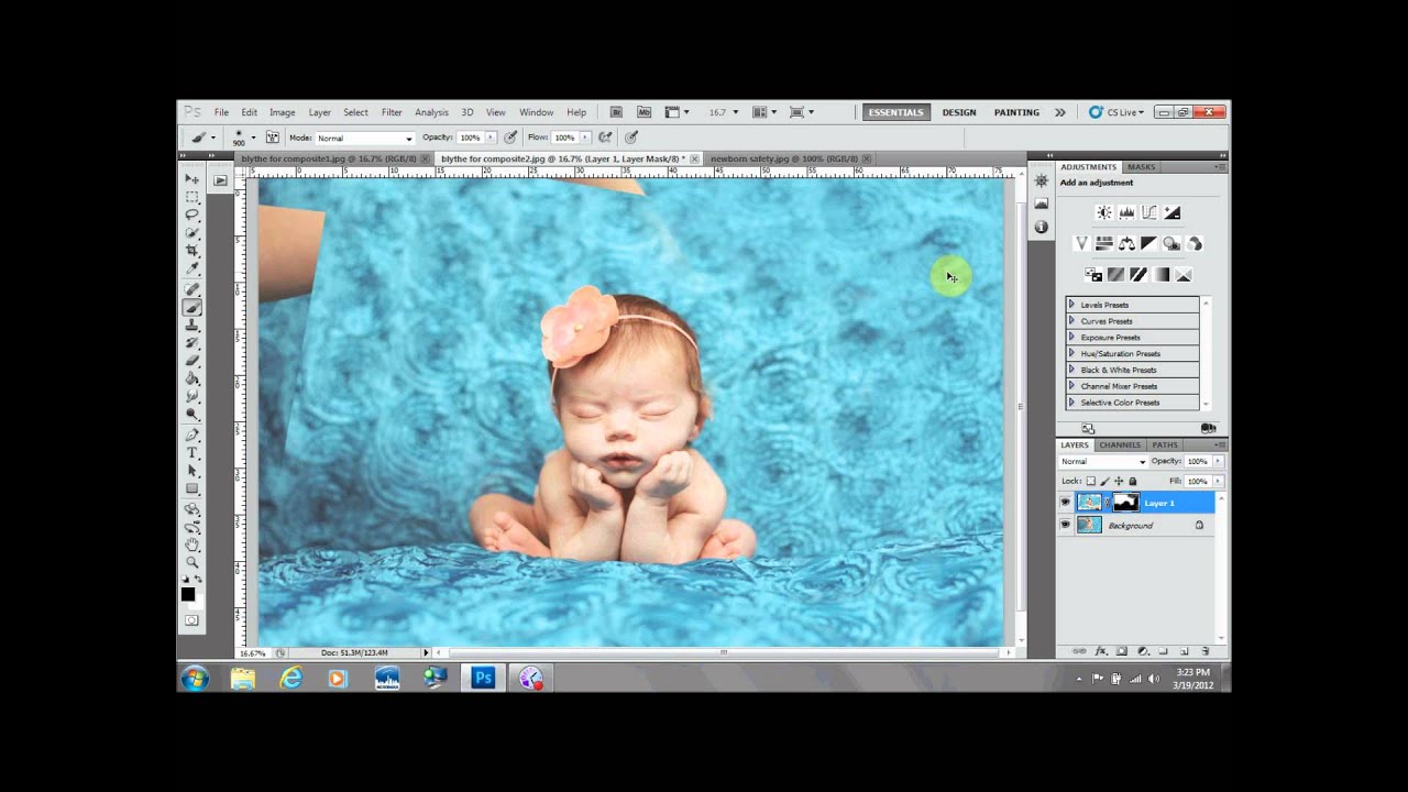 How to composite newborn images in Photoshop
