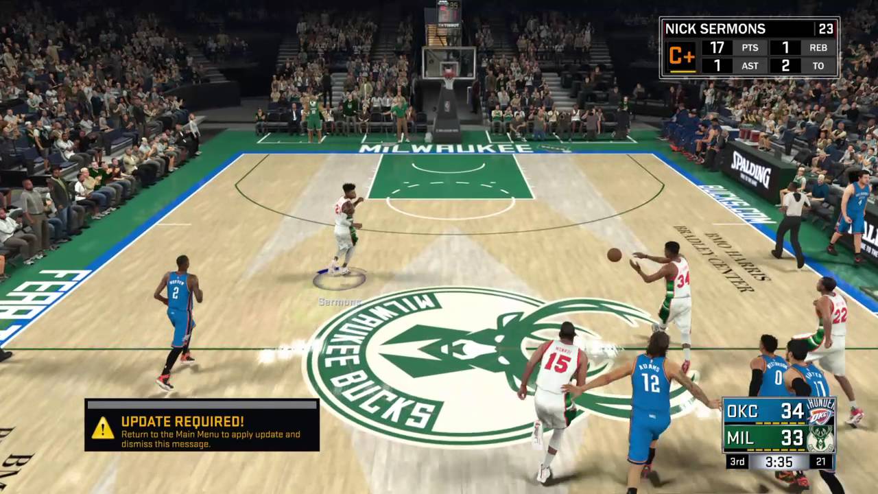 NBA 2K17 Nice fast break (My Career )