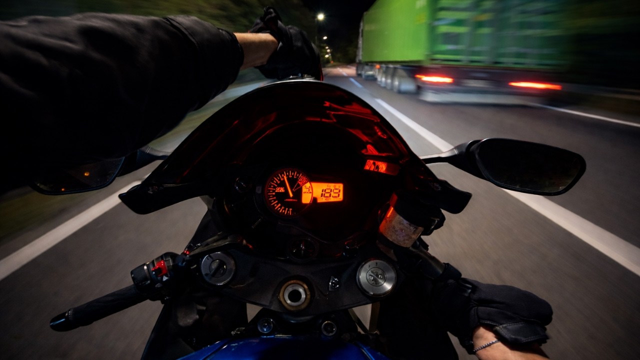 GSXR 750CC NIGHT RIDE ON HIGHWAY!