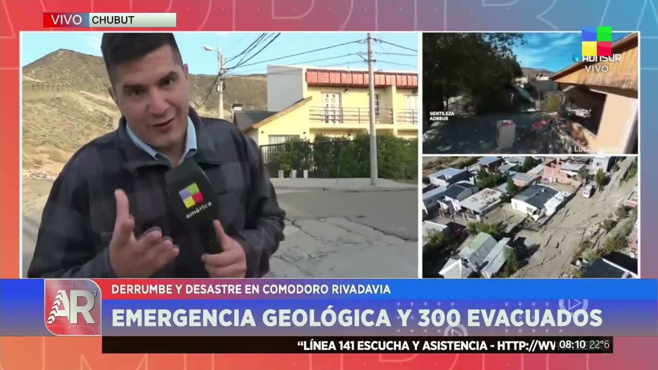 🔴 CHUBUT: EMERGENCIA GEOLÓGICA Y 300 EVACUADOS