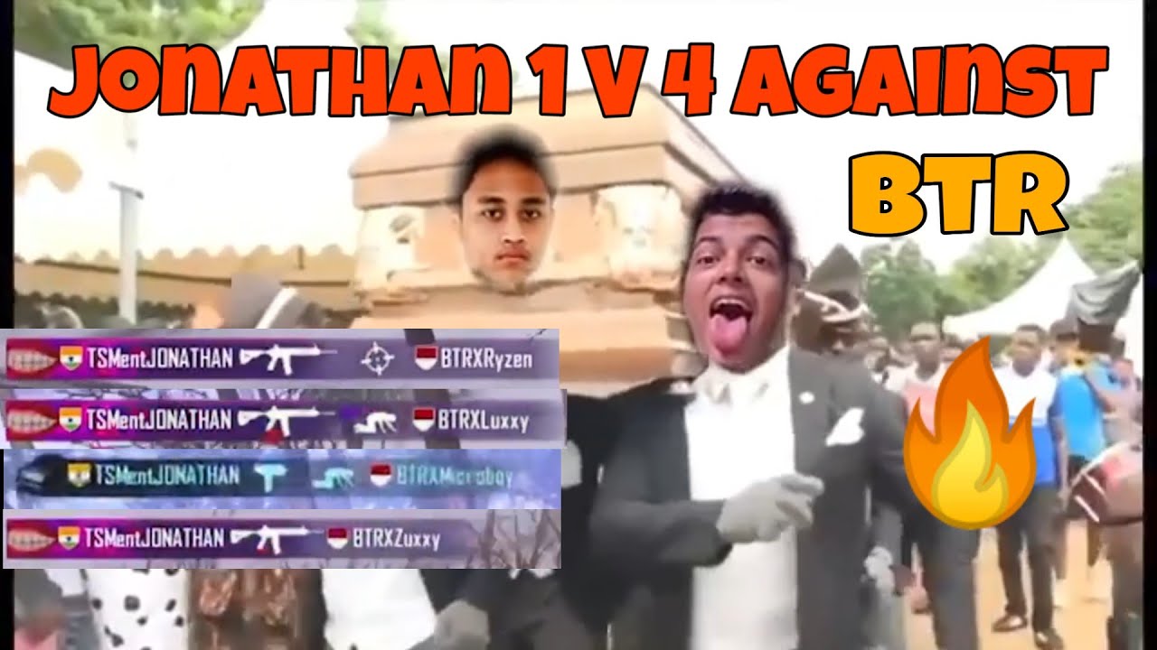 JONATHAN GAMING 1 V 4 Against BTR | Coffin Dance By Jonathan PUBGM Scrims Highlights