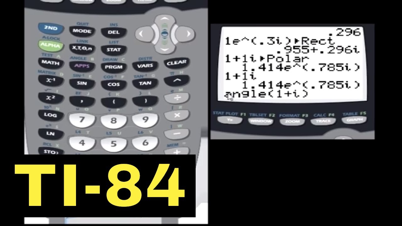 TI-84 Calculator - 13 - Working with complex numbers