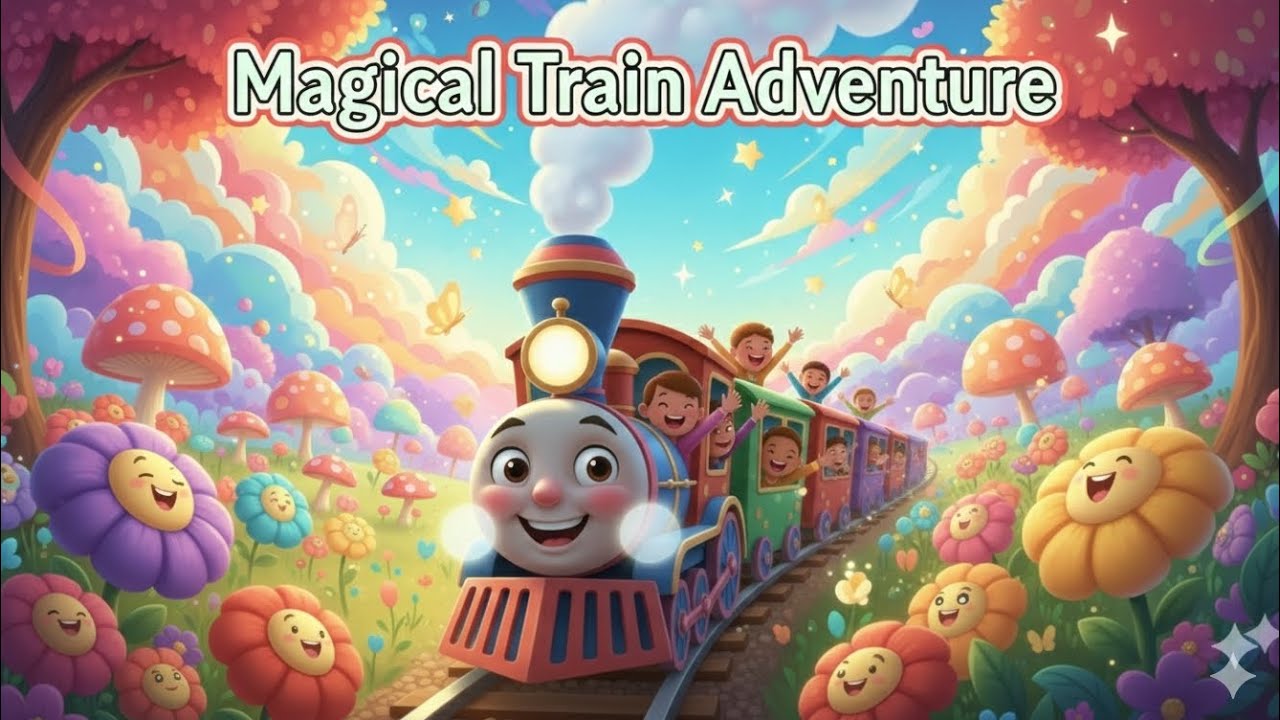 ✨ Magical Train Adventure 🚂🌈 | Fun Kids Song ✨