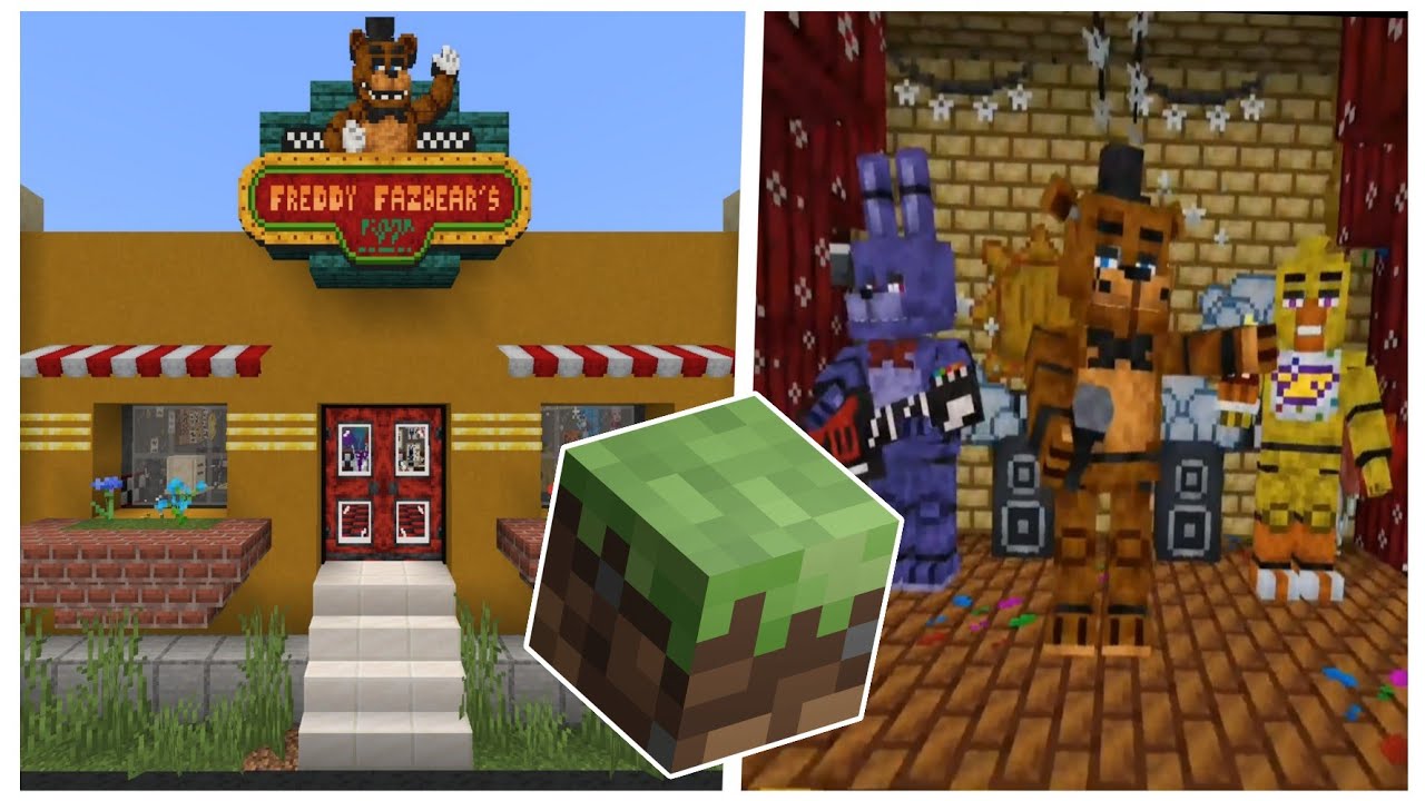 Fazendo a Freddy's Fazbear Pizza de FNAF 1 no Minecraft Bedrock