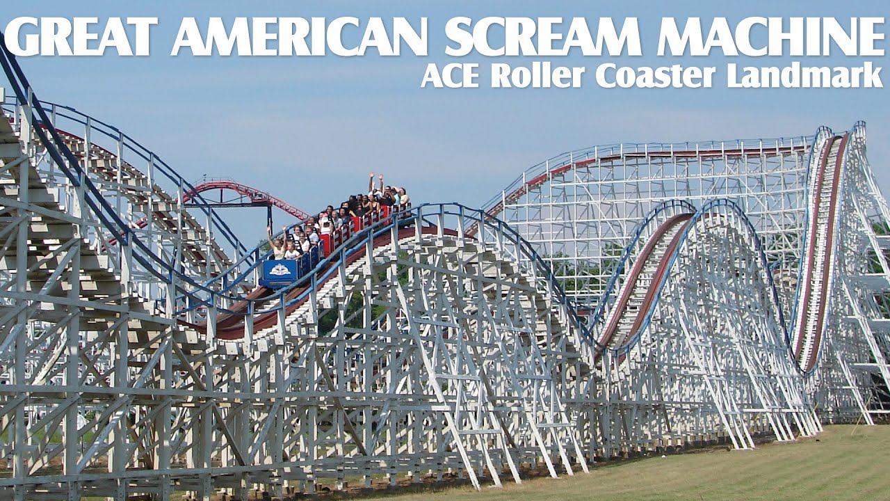 Great American Scream Machine At Six Flags Over Georgia - ACE Roller Coaster Landmark [awarded 2017]